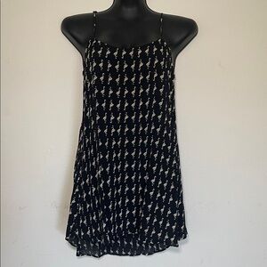 Reformation Black and White Flamingo Dress